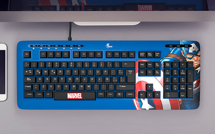 Teclado XTECH Capitan America